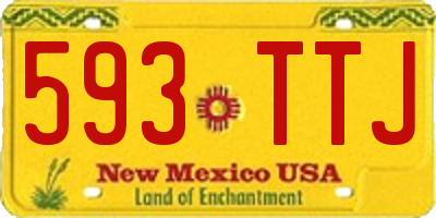 NM license plate 593TTJ