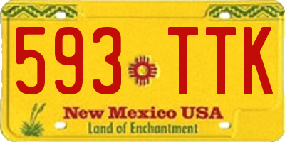 NM license plate 593TTK