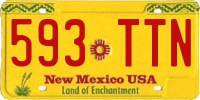 NM license plate 593TTN