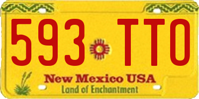 NM license plate 593TTO