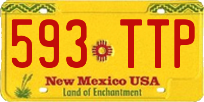 NM license plate 593TTP
