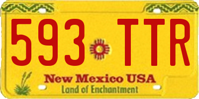 NM license plate 593TTR