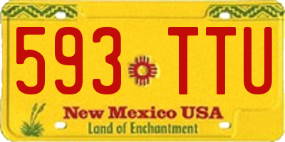NM license plate 593TTU