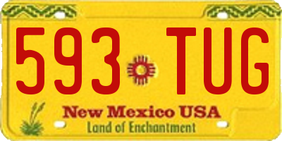 NM license plate 593TUG