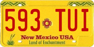 NM license plate 593TUI