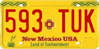 NM license plate 593TUK
