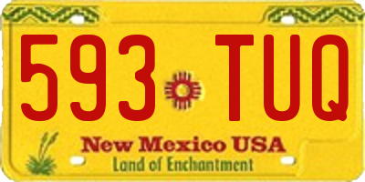 NM license plate 593TUQ