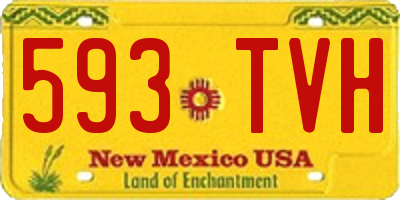NM license plate 593TVH