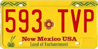 NM license plate 593TVP
