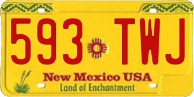 NM license plate 593TWJ