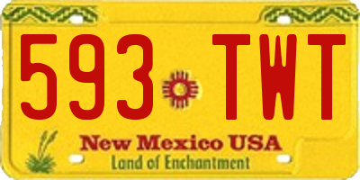 NM license plate 593TWT