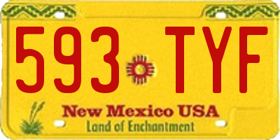NM license plate 593TYF