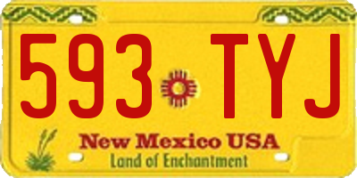 NM license plate 593TYJ