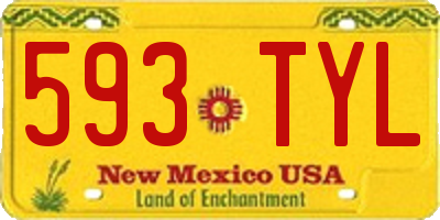 NM license plate 593TYL