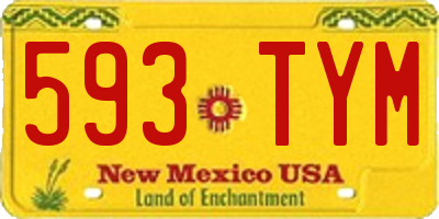NM license plate 593TYM