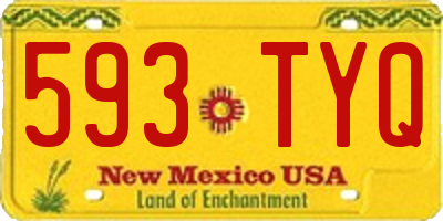 NM license plate 593TYQ