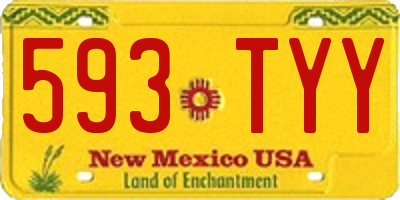 NM license plate 593TYY
