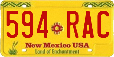 NM license plate 594RAC