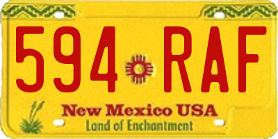 NM license plate 594RAF
