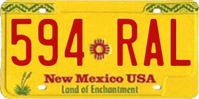 NM license plate 594RAL