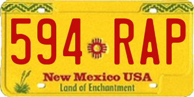 NM license plate 594RAP