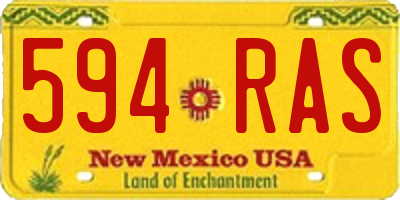 NM license plate 594RAS