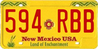 NM license plate 594RBB