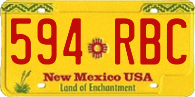 NM license plate 594RBC
