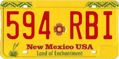 NM license plate 594RBI