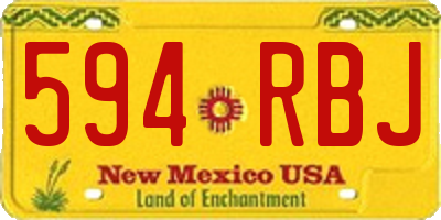 NM license plate 594RBJ
