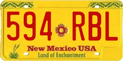 NM license plate 594RBL