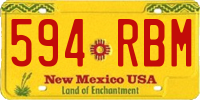 NM license plate 594RBM