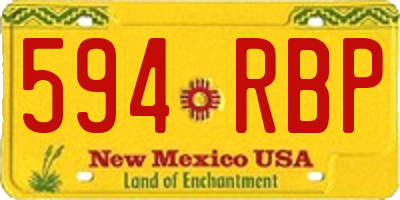 NM license plate 594RBP