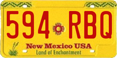 NM license plate 594RBQ