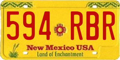NM license plate 594RBR