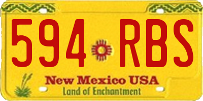NM license plate 594RBS