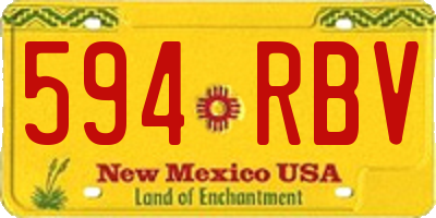 NM license plate 594RBV