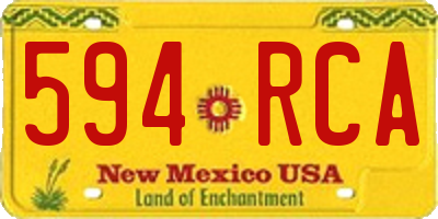 NM license plate 594RCA
