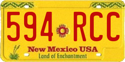 NM license plate 594RCC