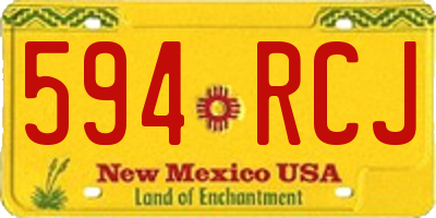 NM license plate 594RCJ