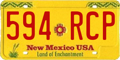 NM license plate 594RCP
