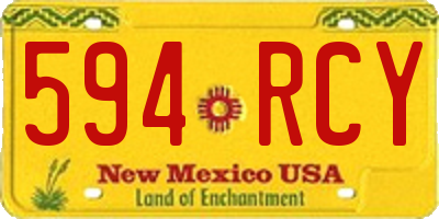 NM license plate 594RCY