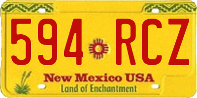 NM license plate 594RCZ