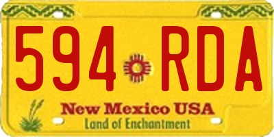 NM license plate 594RDA