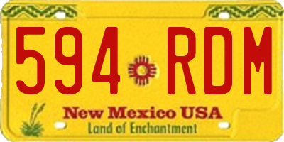 NM license plate 594RDM