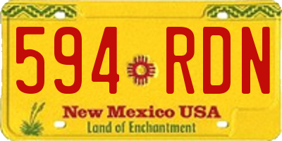 NM license plate 594RDN