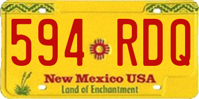 NM license plate 594RDQ