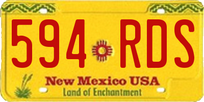 NM license plate 594RDS
