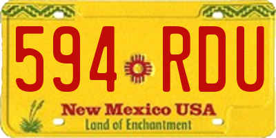 NM license plate 594RDU