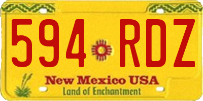 NM license plate 594RDZ
